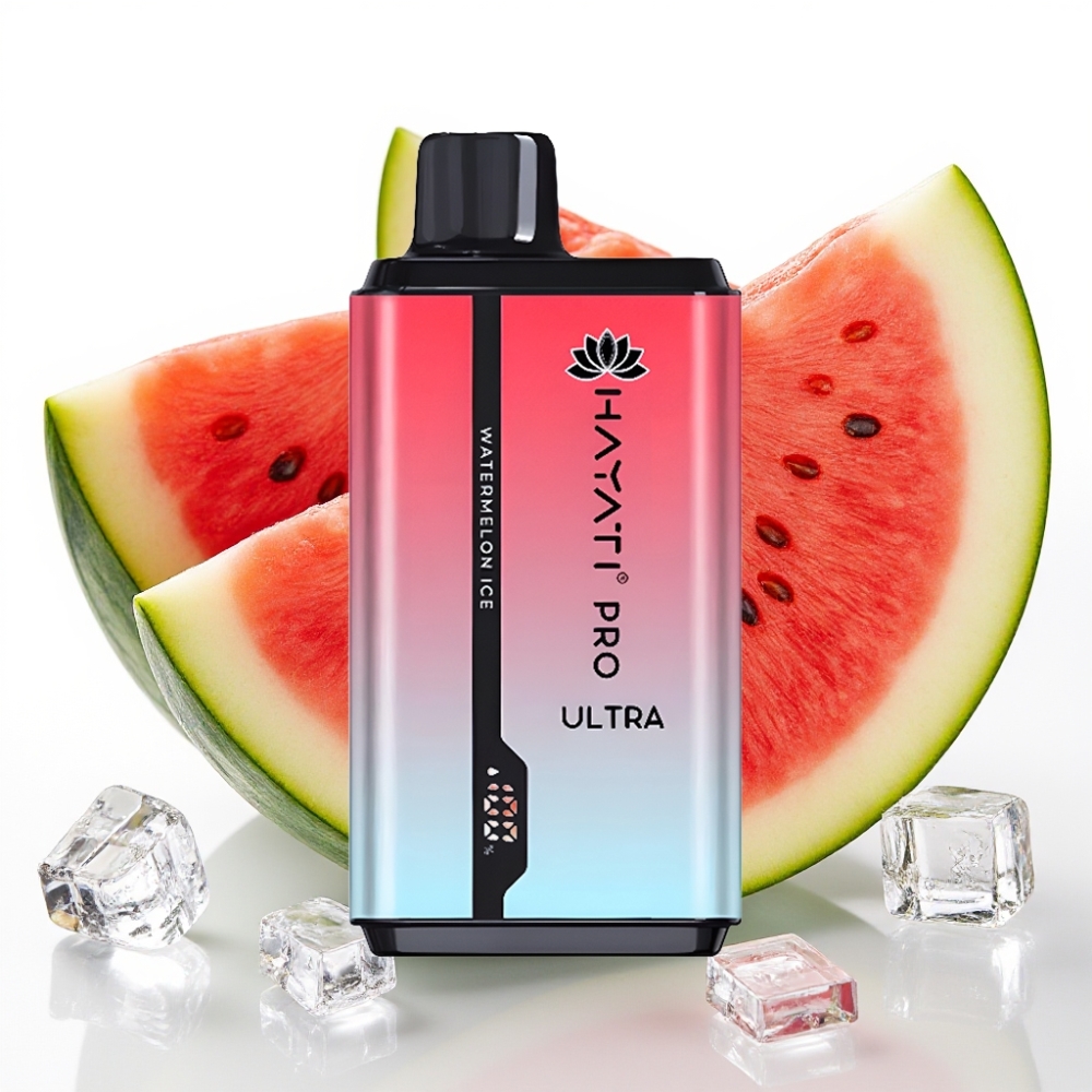 Hayati Pro Ultra 15000 Puffs Vannmelon Is 850mAh 2×12ml 2% 49 smaker